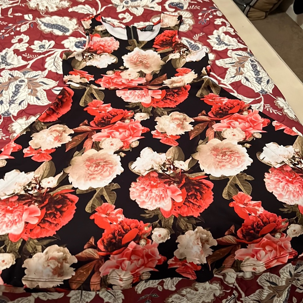 NWOT FLORAL SKATER DRESS SIZE M